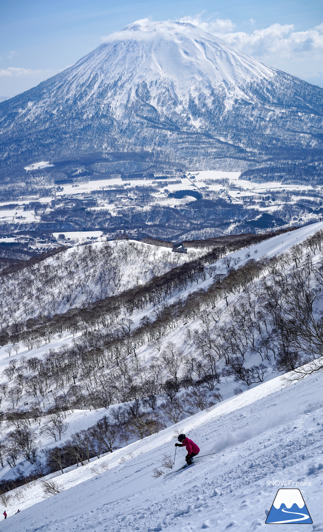 ニセコグラン・ヒラフ　もうすぐ4月。森林限界を超えると…、そこには『粉雪』が待っていました♪